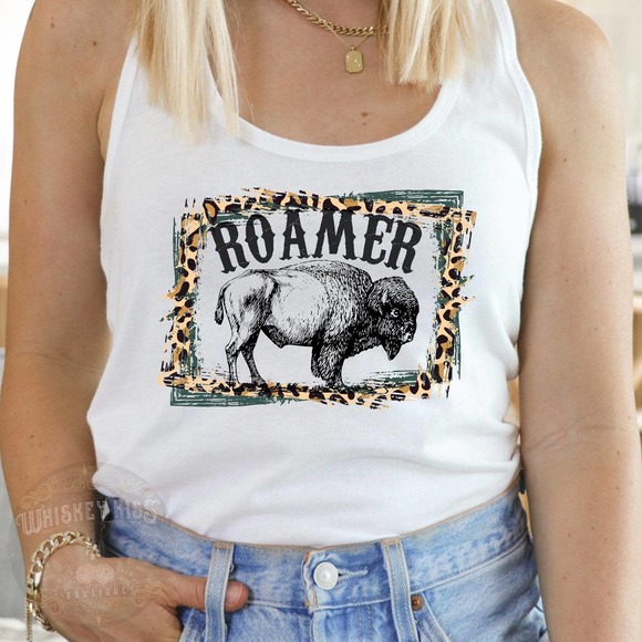 Whiskey Kiss Tops - ROAMER Handmade Sublimated Graphic Tank Top
